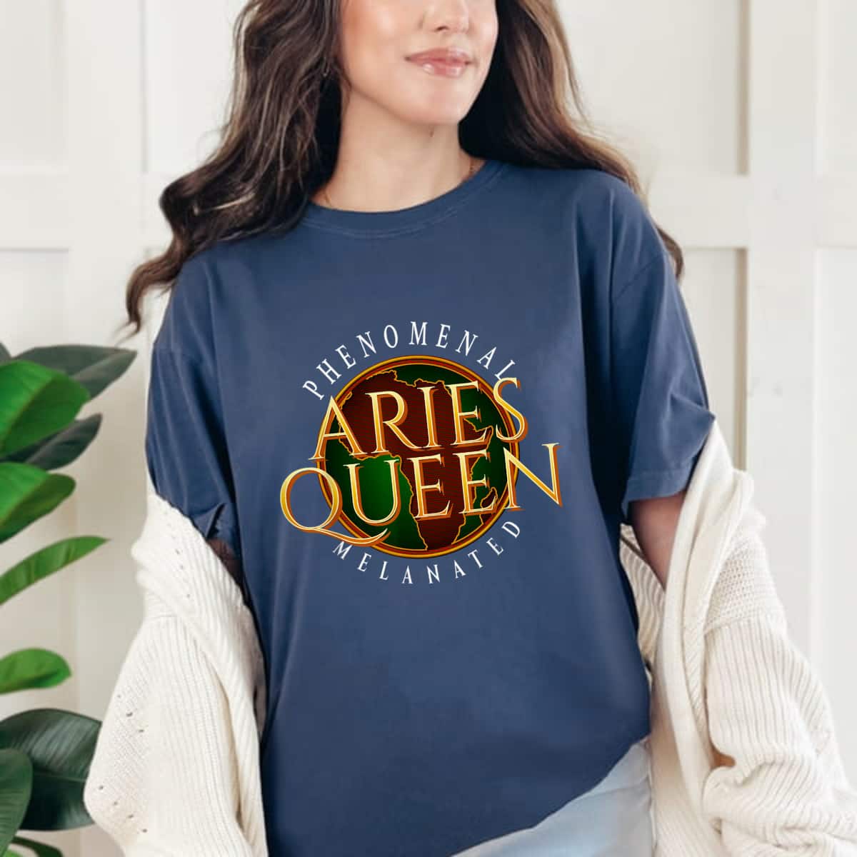 Phenomenal Aries Queen Melanated Empowered T-Shirt Phenomenal Aries Queen Melanated Empowered T-Shirt