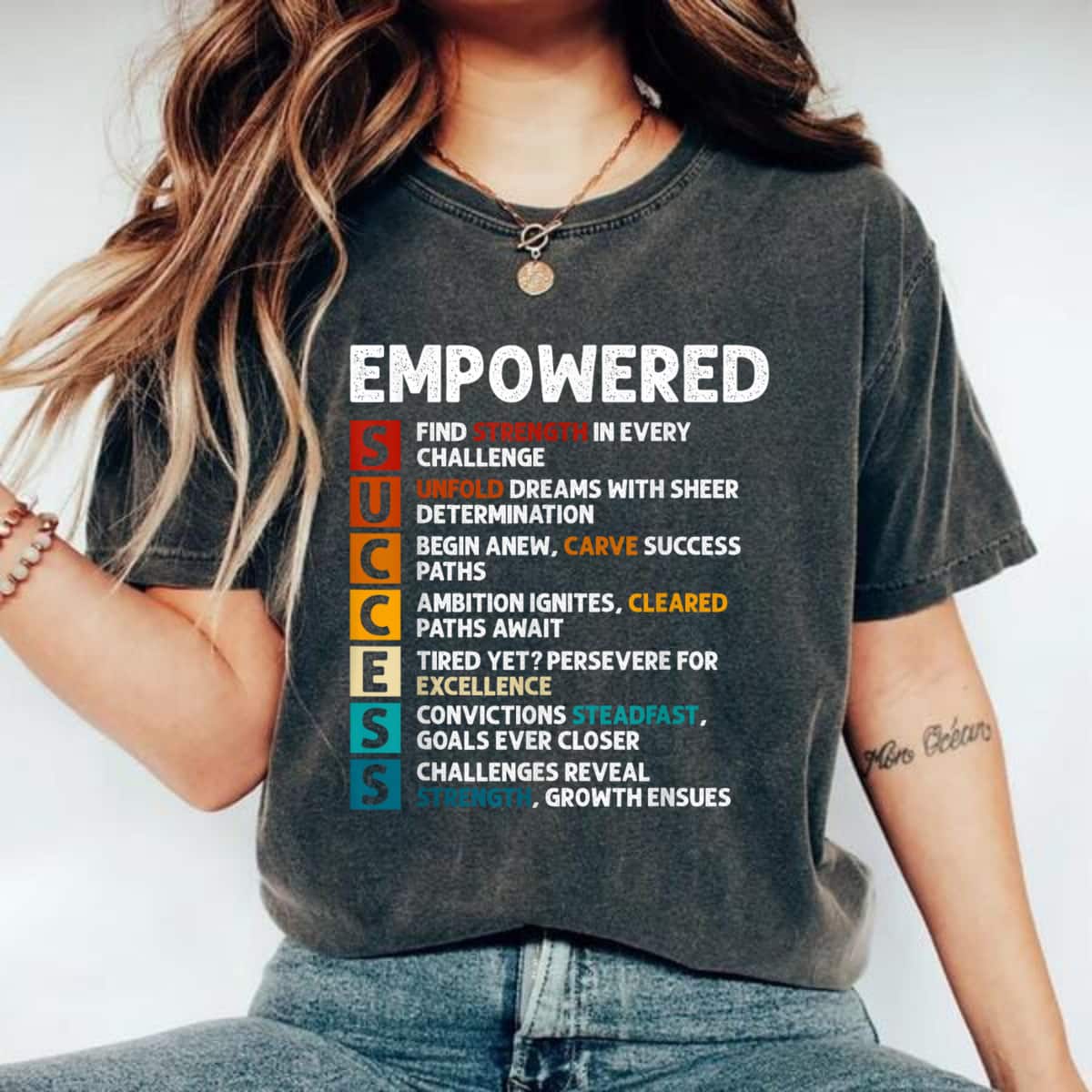 Success Definition Motivational Quote Affirmations Empowered T-Shirt Success Definition Motivational Quote Affirmations Empowered T-Shirt