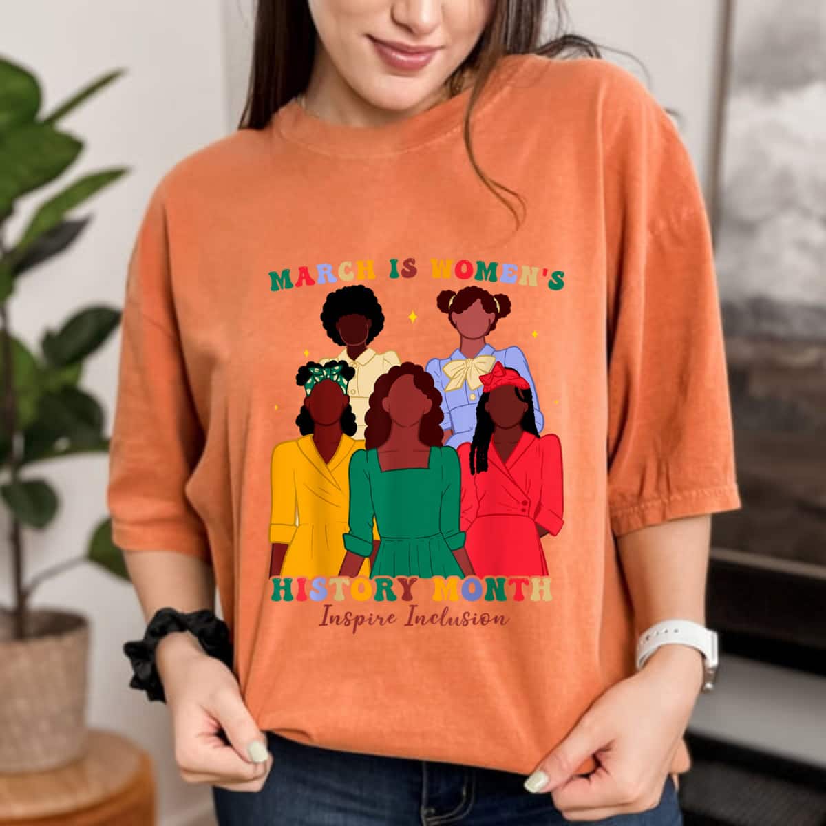 March Is Womens History Month Inspire Inclusion Empowered T-Shirt March Is Womens History Month Inspire Inclusion Empowered T-Shirt