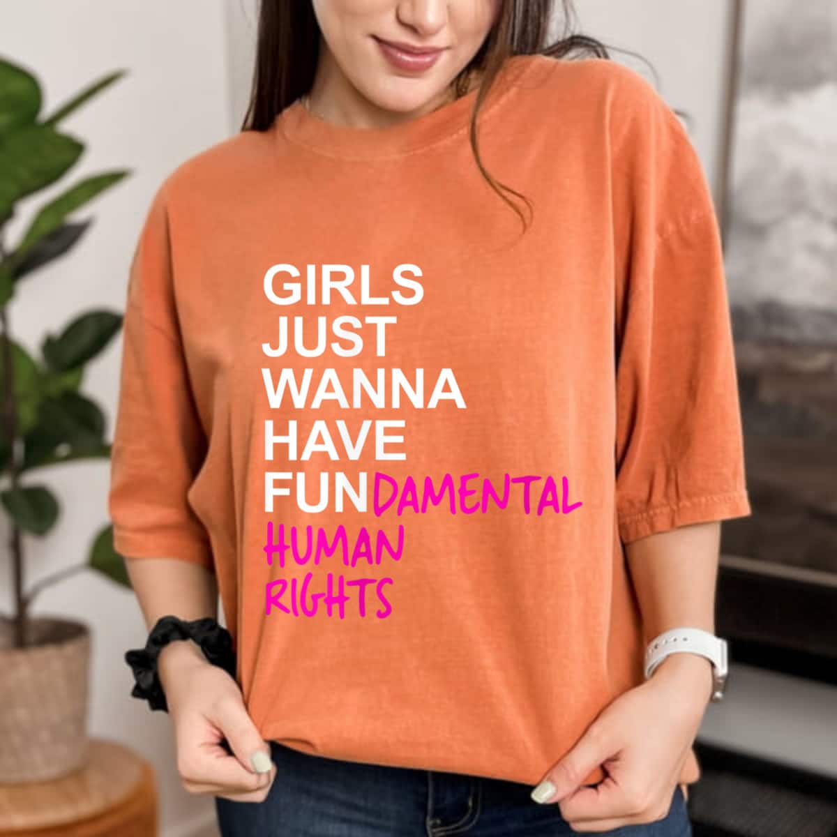 Empowered Girls Just Wanna Have Fundamental Human Rights T-Shirt Empowered Girls Just Wanna Have Fundamental Human Rights T-Shirt