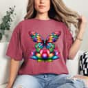 Colorful Butterfly On Lotus T-Shirt