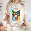 Love Needs No Words Autism Awareness Puzzle Butterfly T-Shirt