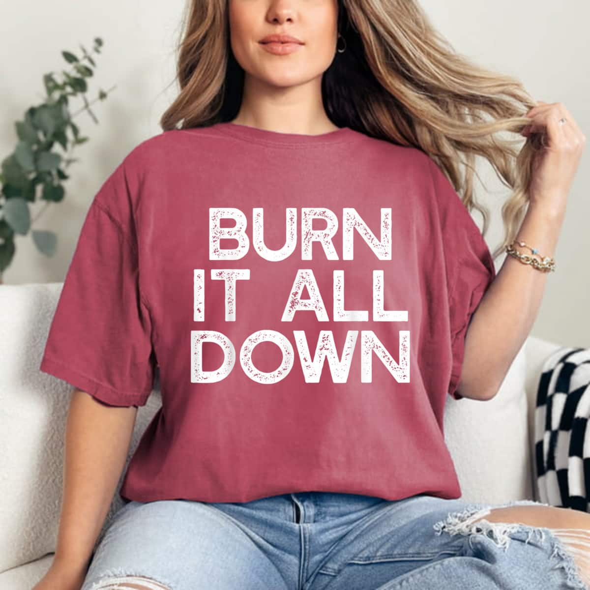 Burn It All Down Feminist AF T-Shirt Burn It All Down Feminist AF T-Shirt