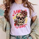 Mind Your Own Uterus Roses Skull Feminist T-Shirt