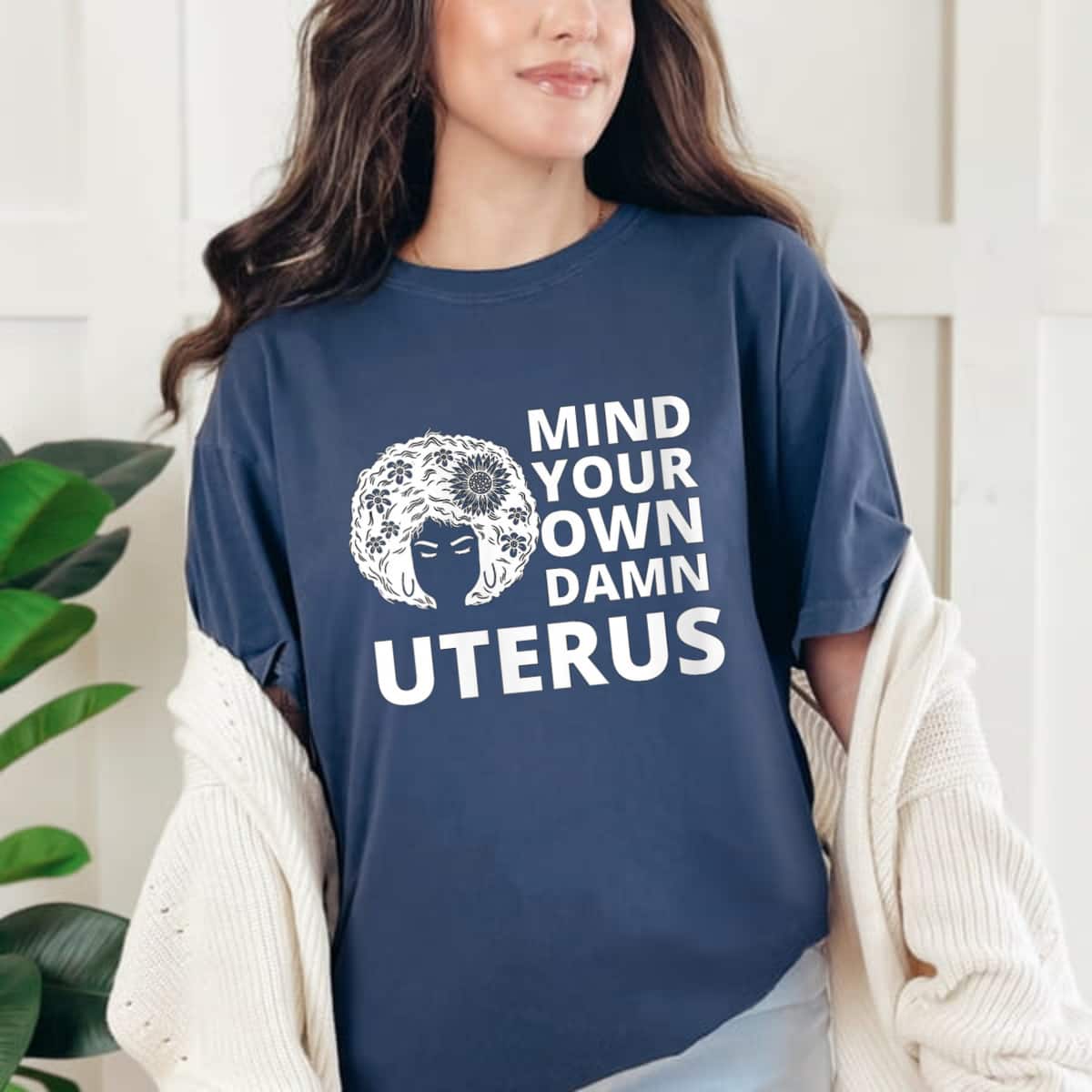 Floral Womens Mind Your Own Uterus Rights Pro Choice T-Shirt Floral Womens Mind Your Own Uterus Rights Pro Choice T-Shirt