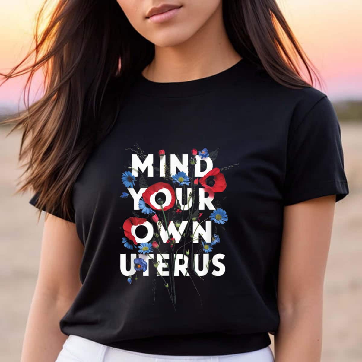 Mind Your Own Uterus Vintage Retro Flower Rights Feminist T-Shirt Mind Your Own Uterus Vintage Retro Flower Rights Feminist T-Shirt