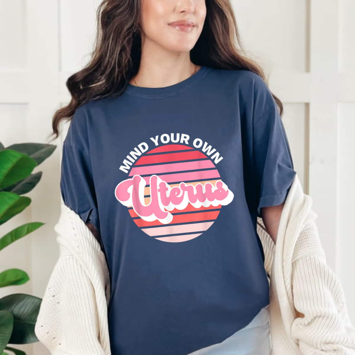 Pink Circle Mind Your Own Uterus Womens Rights T-Shirt Pink Circle Mind Your Own Uterus Womens Rights T-Shirt