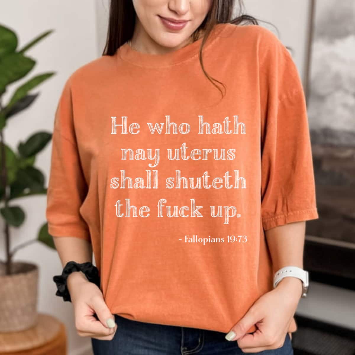 He Who Hath No Uterus Quotes Mind Your Own Uterus T-Shirt He Who Hath No Uterus Quotes Mind Your Own Uterus T-Shirt