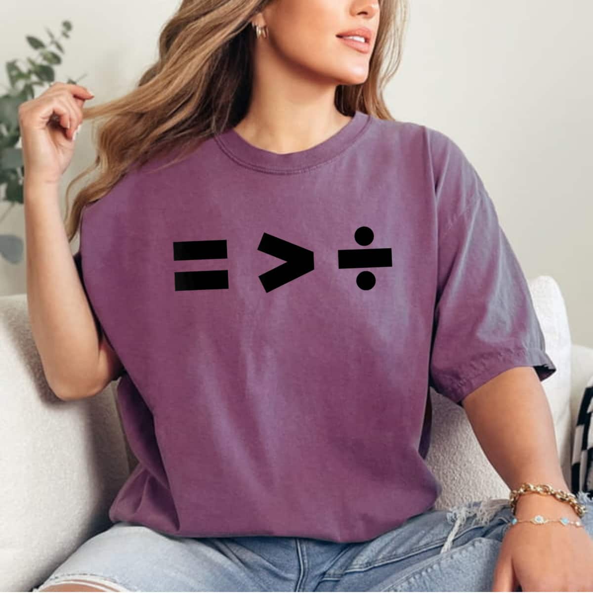 Equal Rights Equality Is Greater Than Division Math Symbols T-Shirt Equal Rights Equality Is Greater Than Division Math Symbols T-Shirt