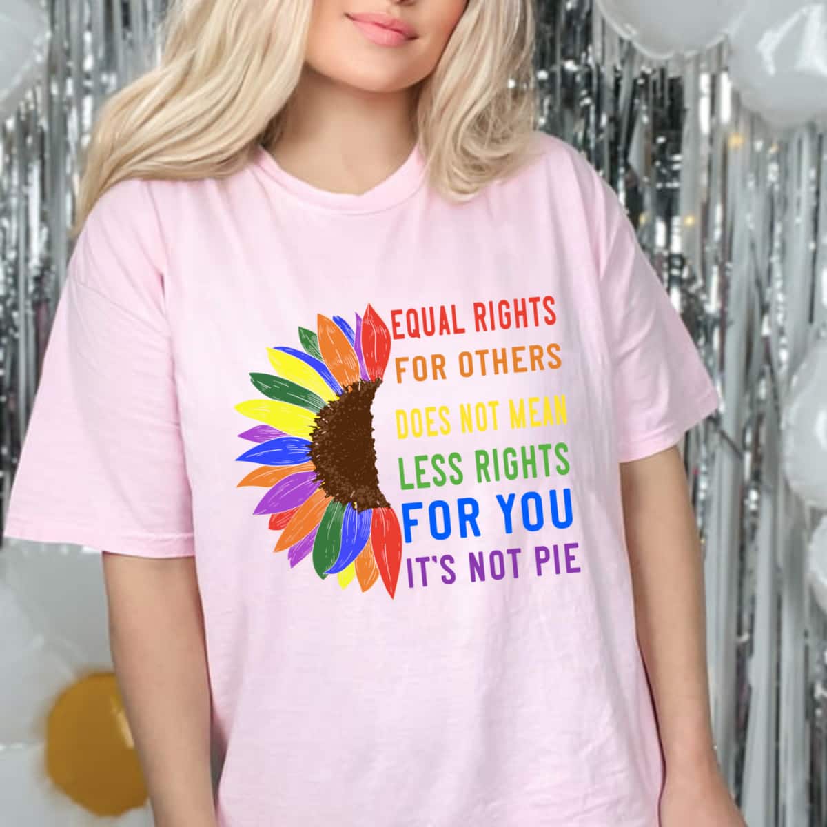 Rainbow Sunflower Equal Rights For Others Doesn't Mean Less Rights For You T-Shirt Rainbow Sunflower Equal Rights For Others Doesn't Mean Less Rights For You T-Shirt