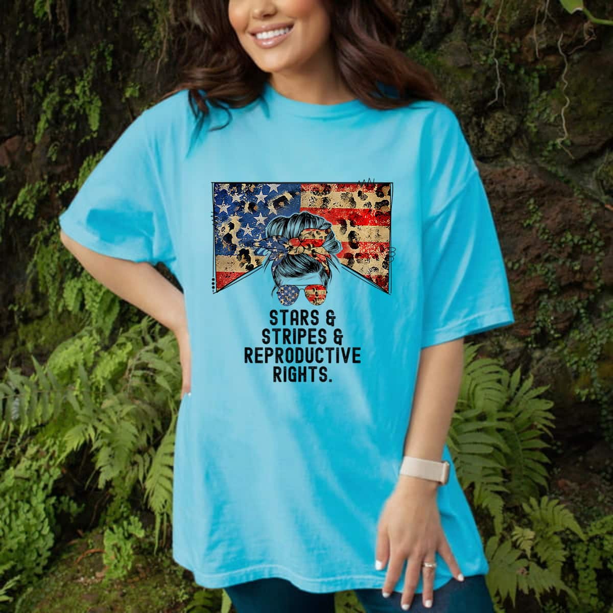 Funny Girl US Flag Stars Stripes Equal Rights T-Shirt Funny Girl US Flag Stars Stripes Equal Rights T-Shirt