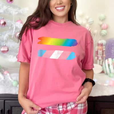 Rainbow LGBT Transgender Equal Sign Pride Flag T-Shirt