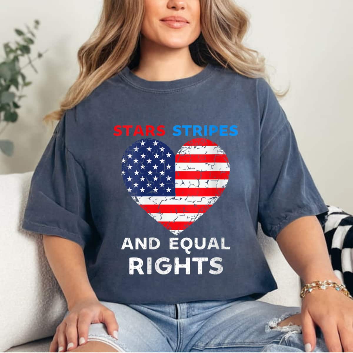 Heart Stars Stripes And Equal Rights T-Shirt Heart Stars Stripes And Equal Rights T-Shirt