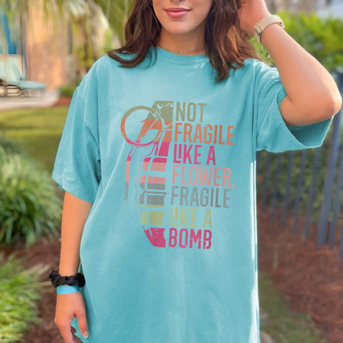 Vintage Not Fragile Like A Flower Fragile Like A Bomb T-Shirt Vintage Not Fragile Like A Flower Fragile Like A Bomb T-Shirt