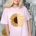 Not Fragile Like A Flower But A Bomb Retro Sunflower T-Shirt