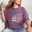 Colorful Retro Not Fragile Like A Flower Fragile Like A Bomb Strong Girls T-Shirt Colorful Retro Not Fragile Like A Flower Fragile Like A Bomb Strong Girls T-Shirt