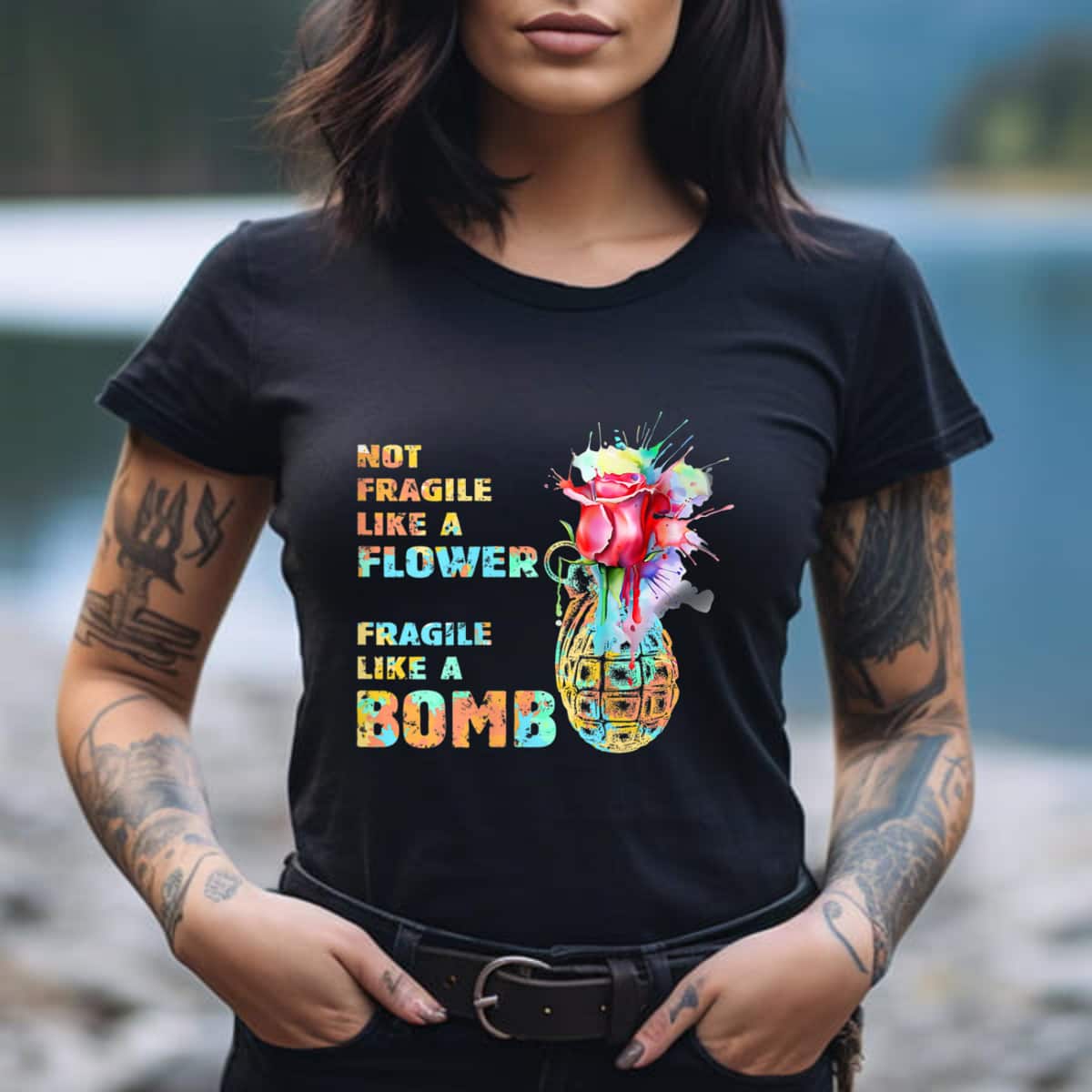 Not Fragile Like A Flower Fragile Like Bomb Ruth Bader Quote T-Shirt Not Fragile Like A Flower Fragile Like Bomb Ruth Bader Quote T-Shirt