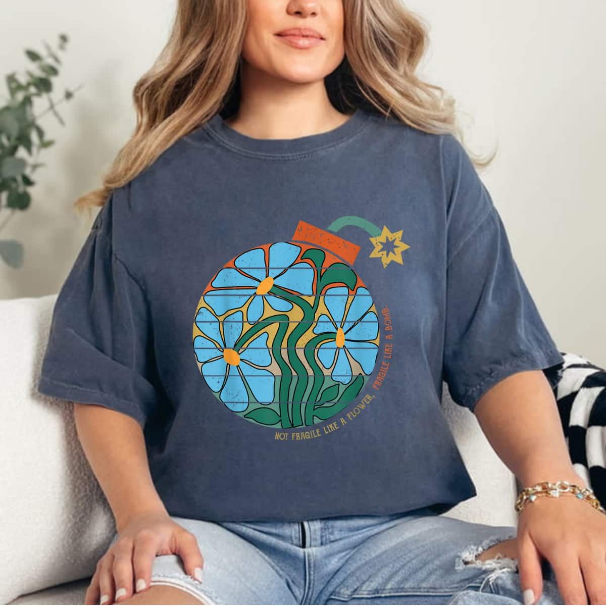 Fragile Like A Bomb Funny Quotes T-Shirt Fragile Like A Bomb Funny Quotes T-Shirt