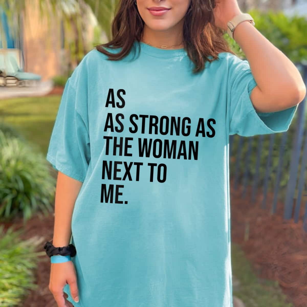 Retro Vintage Feminism As Strong As The Woman Next To Me T-Shirt Retro Vintage Feminism As Strong As The Woman Next To Me T-Shirt