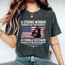 Powerful A Strong Woman Stands Up For Herself USA T-Shirt Powerful A Strong Woman Stands Up For Herself USA T-Shirt