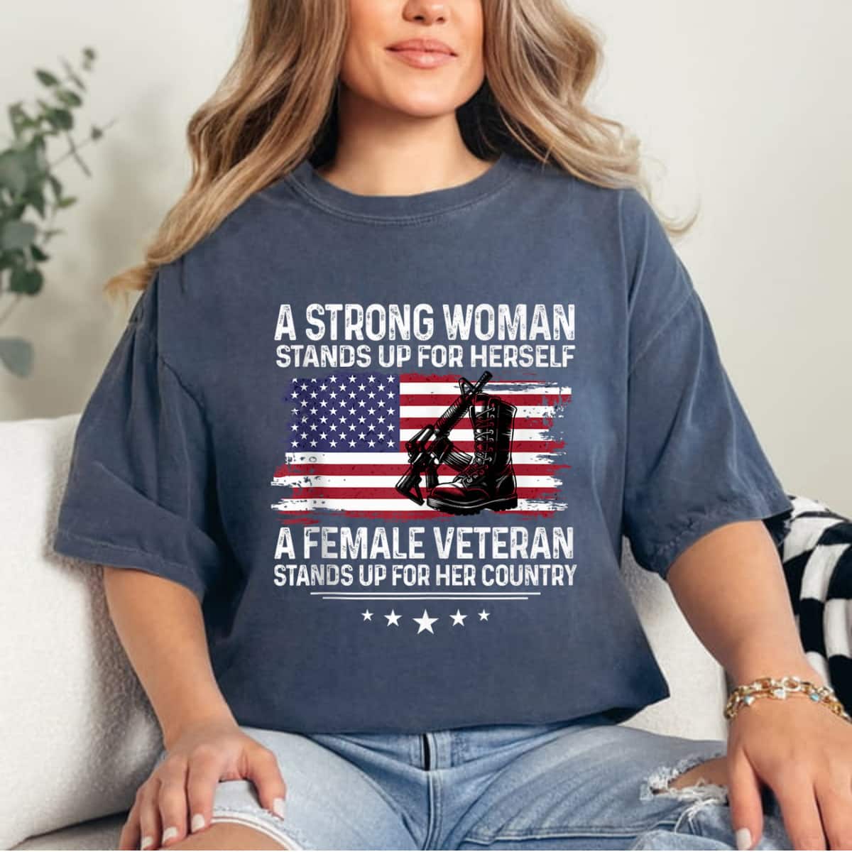 A Strong Woman Stands Up For Herself Gift For Feminist Rights T-Shirt A Strong Woman Stands Up For Herself Gift For Feminist Rights T-Shirt