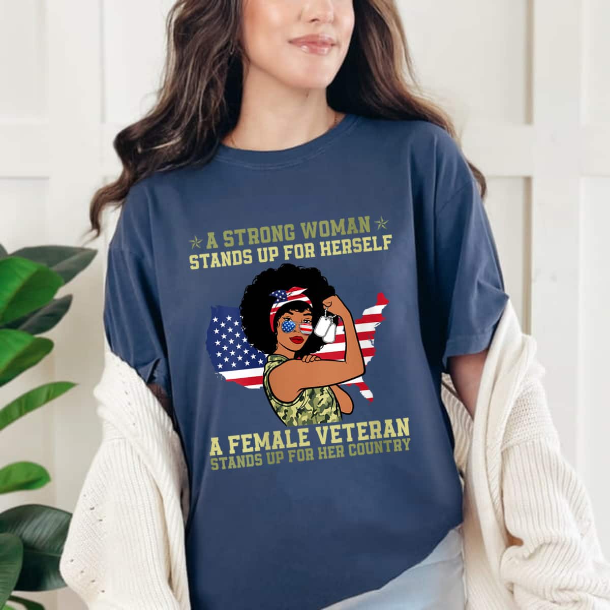 Retro A Strong Woman Stands Up For Herself T-Shirt Retro A Strong Woman Stands Up For Herself T-Shirt