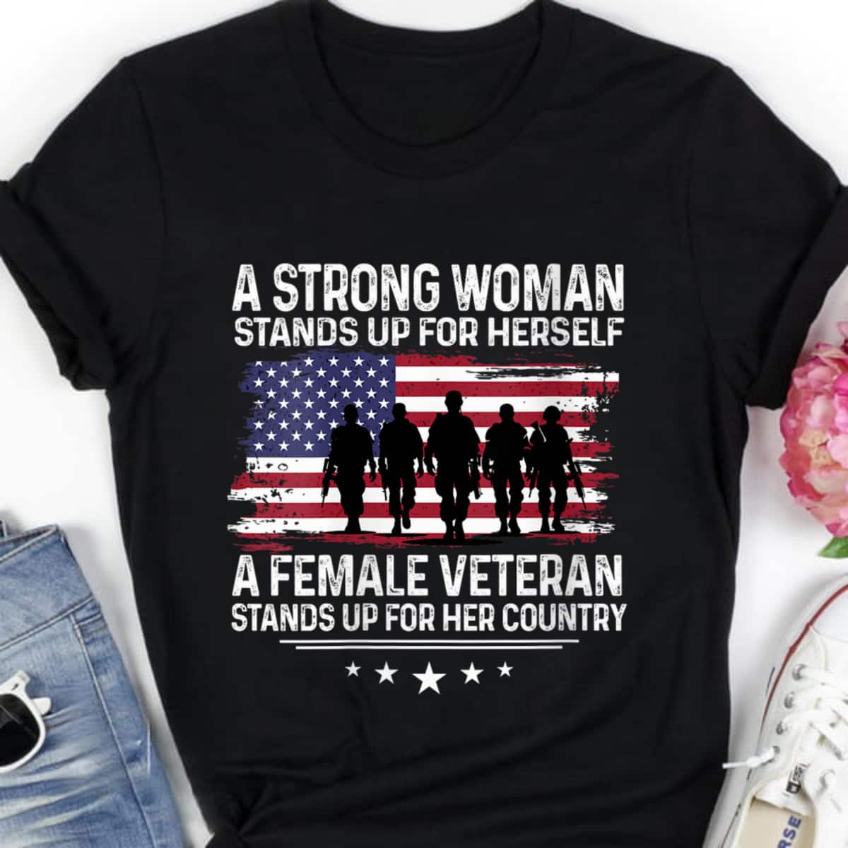 Trending A Strong Woman Stands Up For Herself T-Shirt Trending A Strong Woman Stands Up For Herself T-Shirt