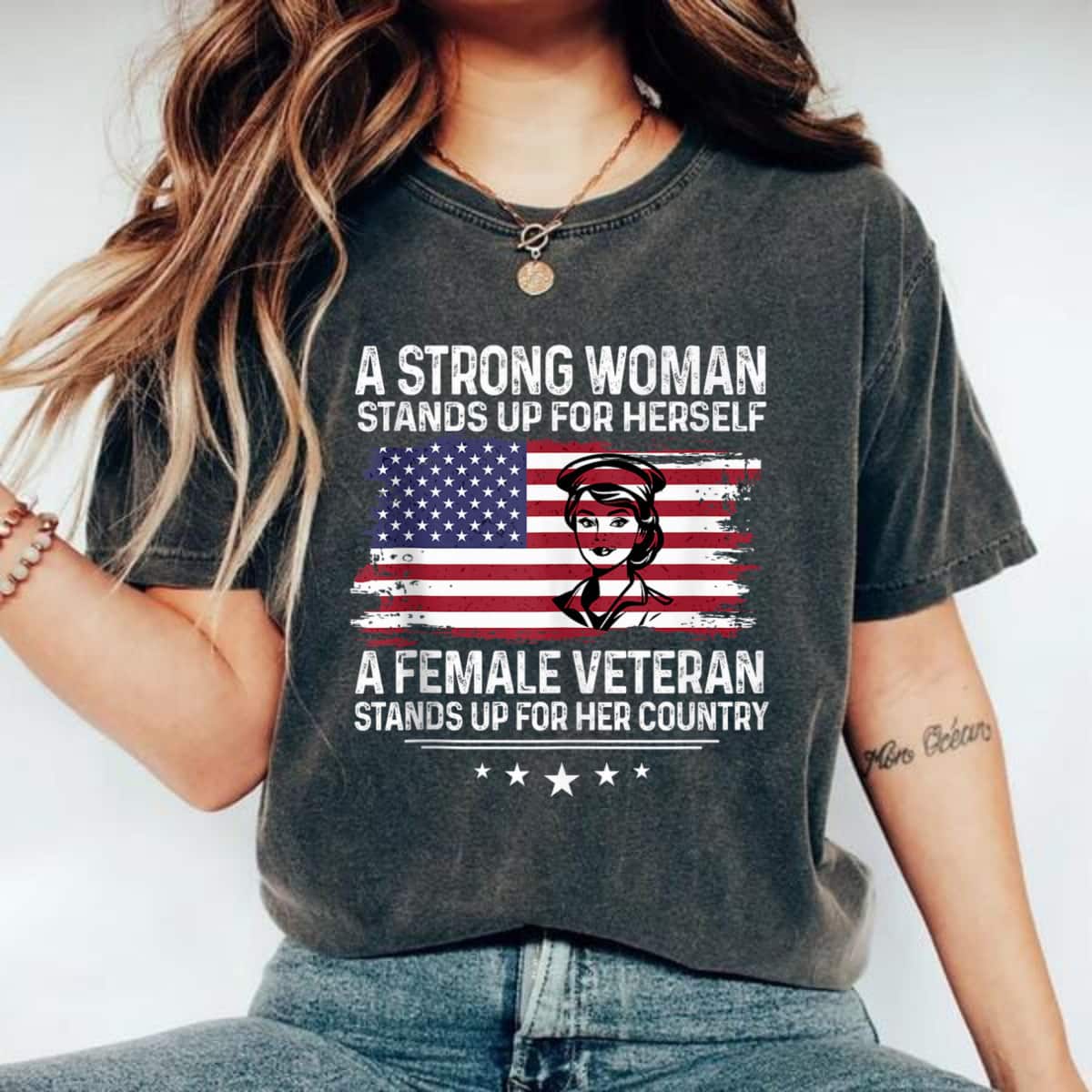 Strong Woman Stands Up For Herself Motivational Quotes T-Shirt Strong Woman Stands Up For Herself Motivational Quotes T-Shirt