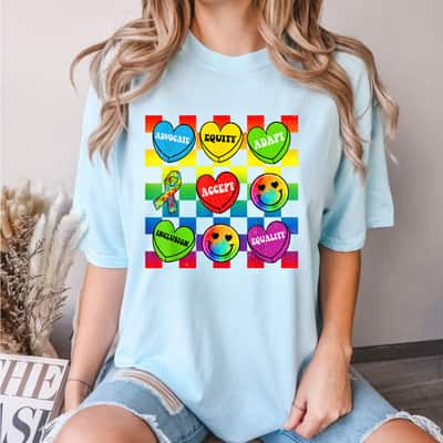 Advocate Equity Adapt Accept Inclusion Equality Autism Awareness T-Shirt