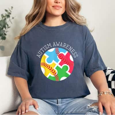 Autism Awareness Support Baseball T-Shirt