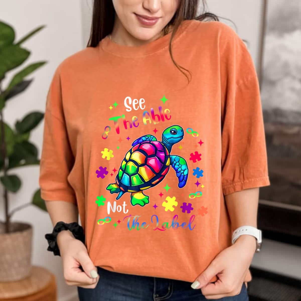 Cute Turtle See The Able Not The Label Autism Awareness T-Shirt Cute Turtle See The Able Not The Label Autism Awareness T-Shirt