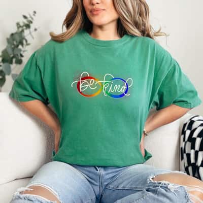 Be Kind Rainbow Infinity Symbol Autism Awareness T-Shirt