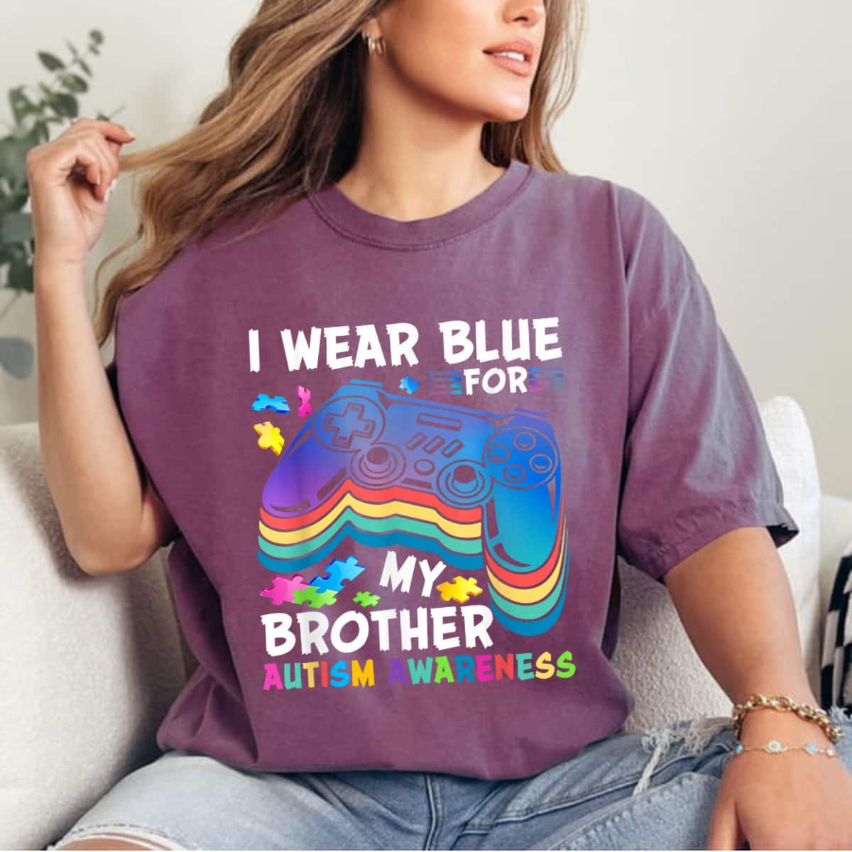 I Wear Blue For My Brother Autism Awareness Gifts T-Shirt I Wear Blue For My Brother Autism Awareness Gifts T-Shirt