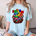 Autism Awareness Hand Black Woman T-Shirt