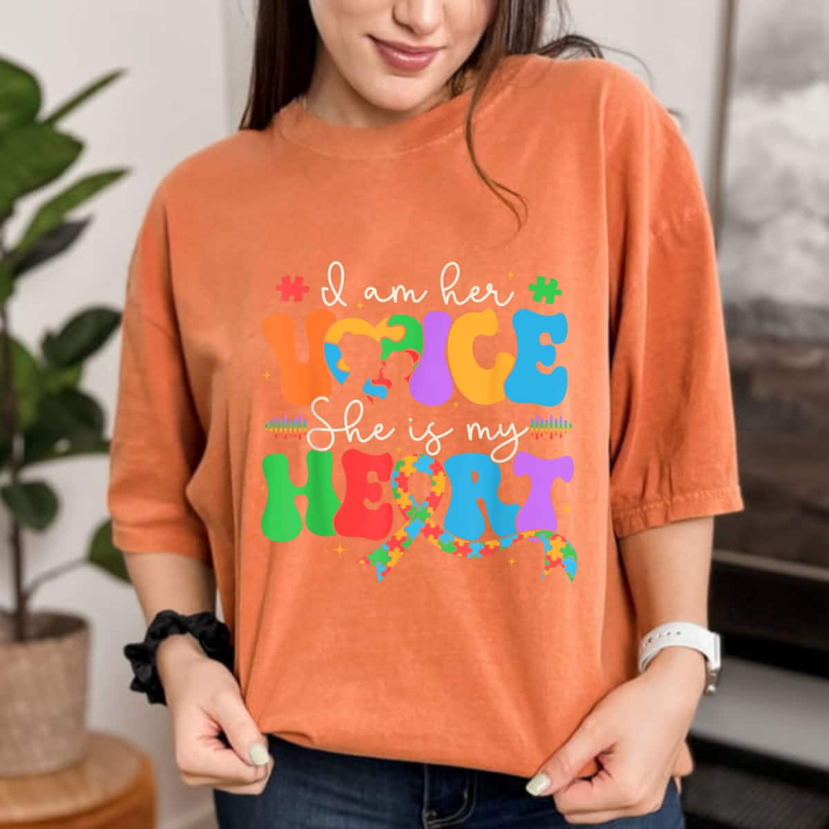 I'm Her Voice She Is My Heart Autism Awareness T-Shirt I'm Her Voice She Is My Heart Autism Awareness T-Shirt