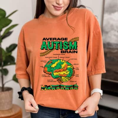 Average Autism Awareness Brain T-Shirt