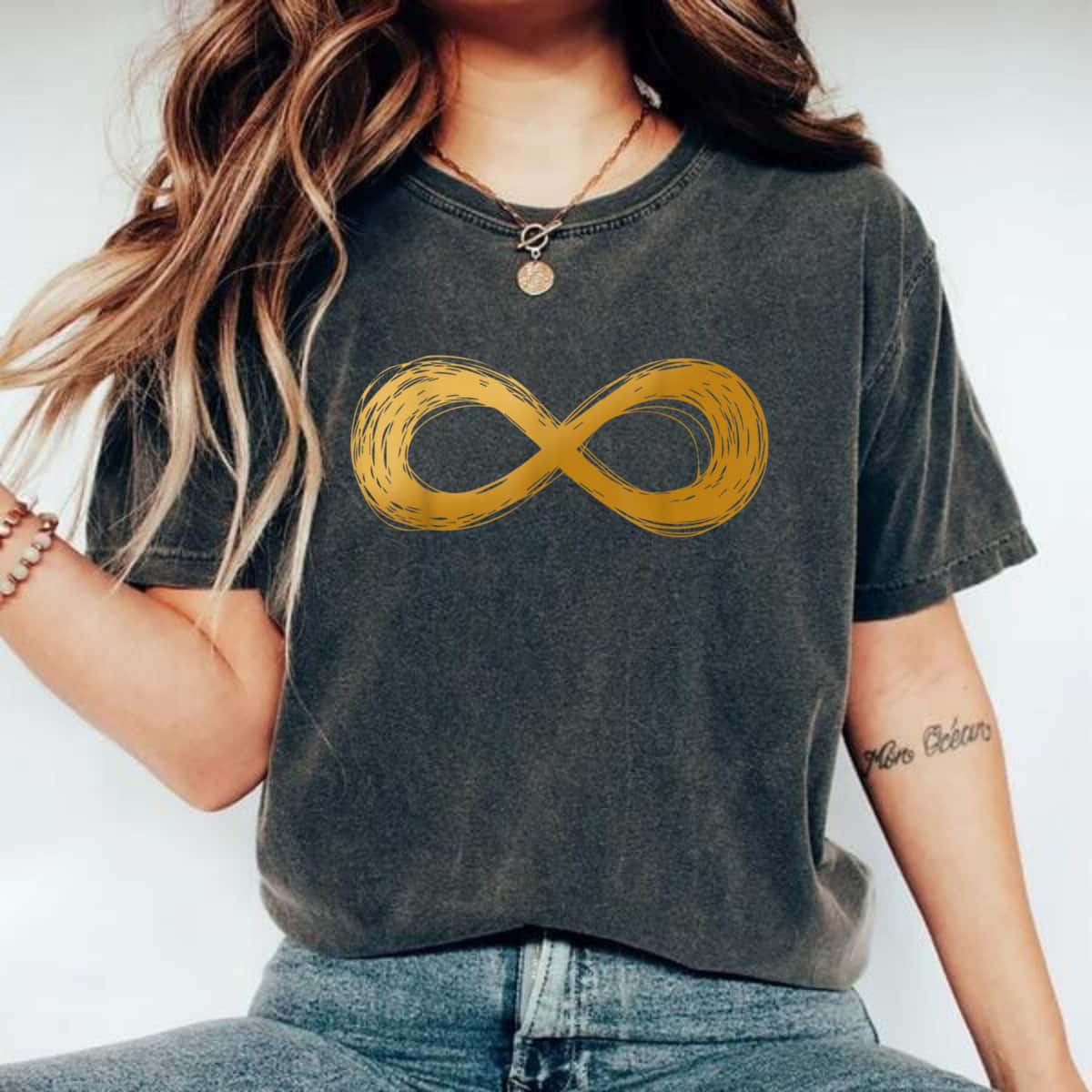 Golden Infinity Neurodiversity Symbol Autism Awareness T-Shirt Golden Infinity Neurodiversity Symbol Autism Awareness T-Shirt