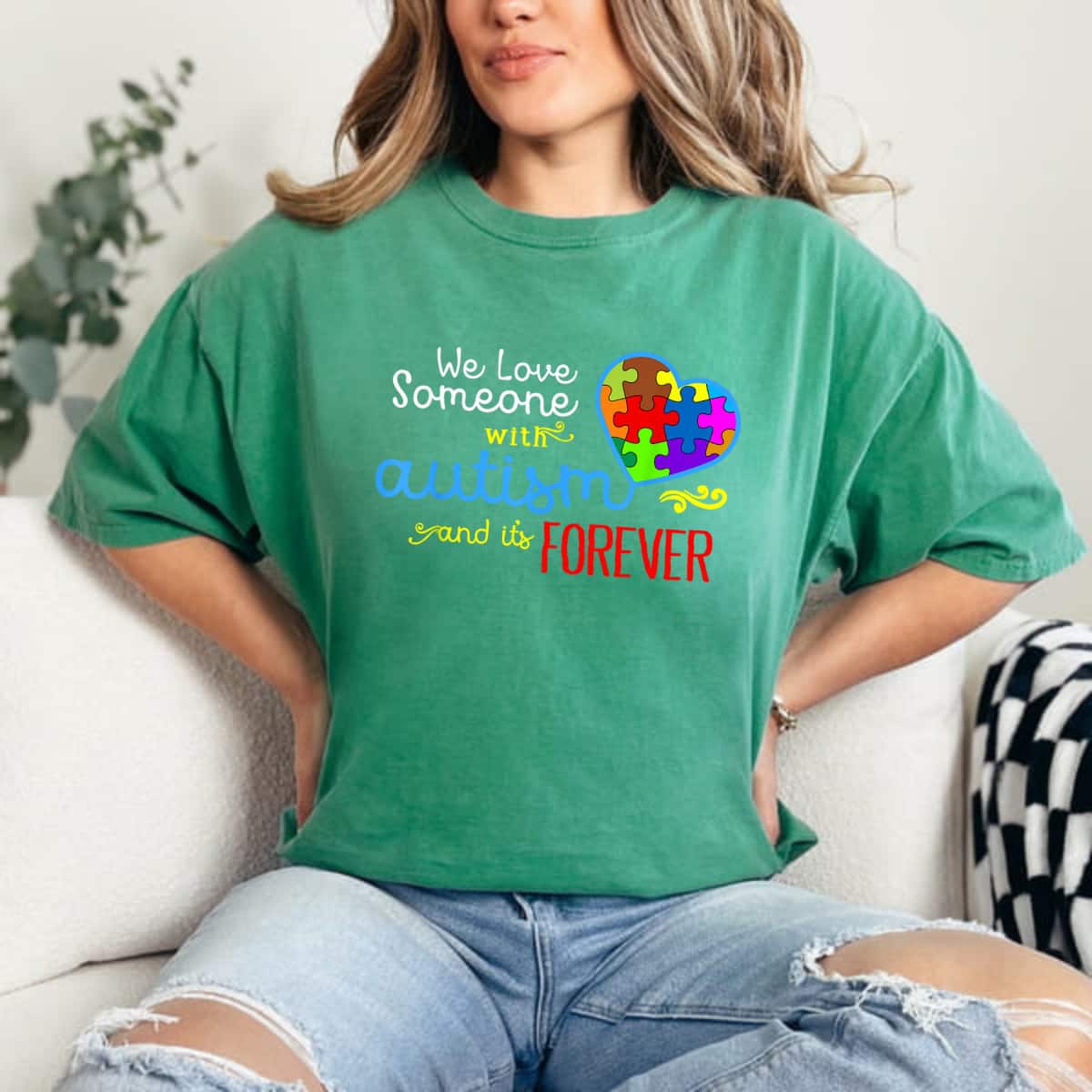 We Love Someone With Autism Awareness Forever T-Shirt We Love Someone With Autism Awareness Forever T-Shirt