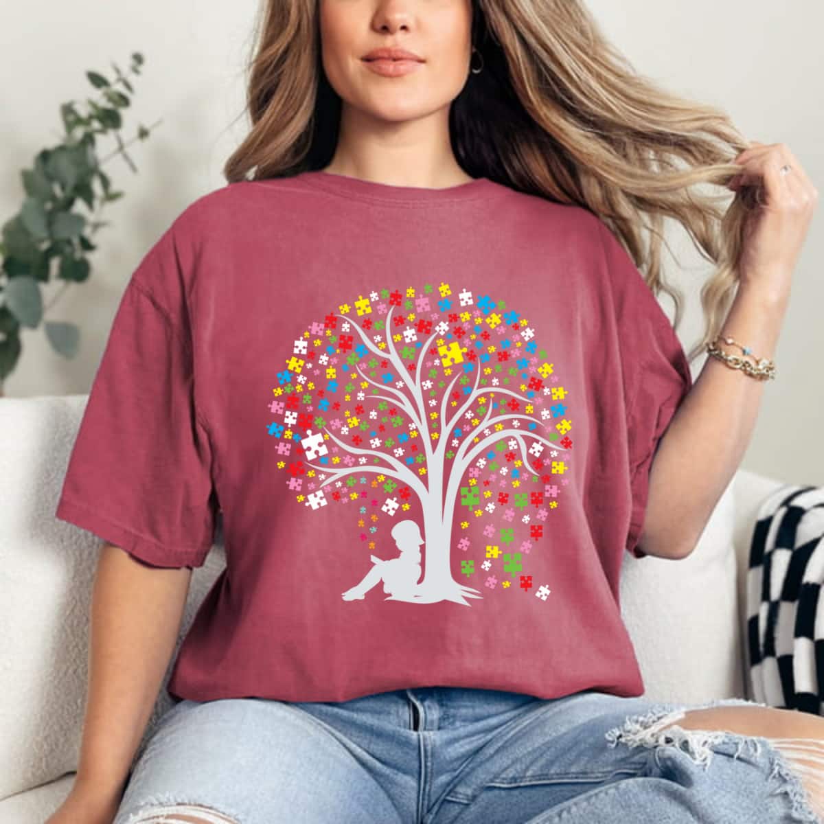 Tree Puzzle Autism Awareness T-Shirt Tree Puzzle Autism Awareness T-Shirt