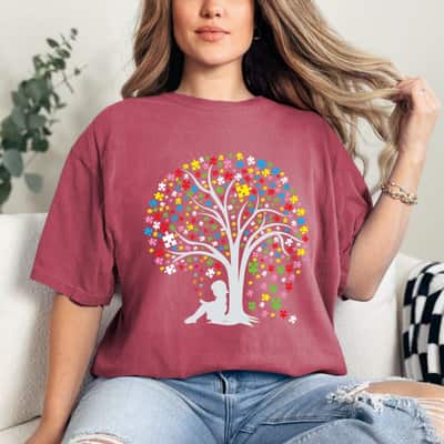 Tree Puzzle Autism Awareness T-Shirt