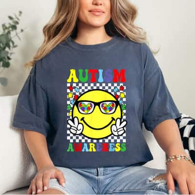 Retro Groovy Autism Awareness T-Shirt