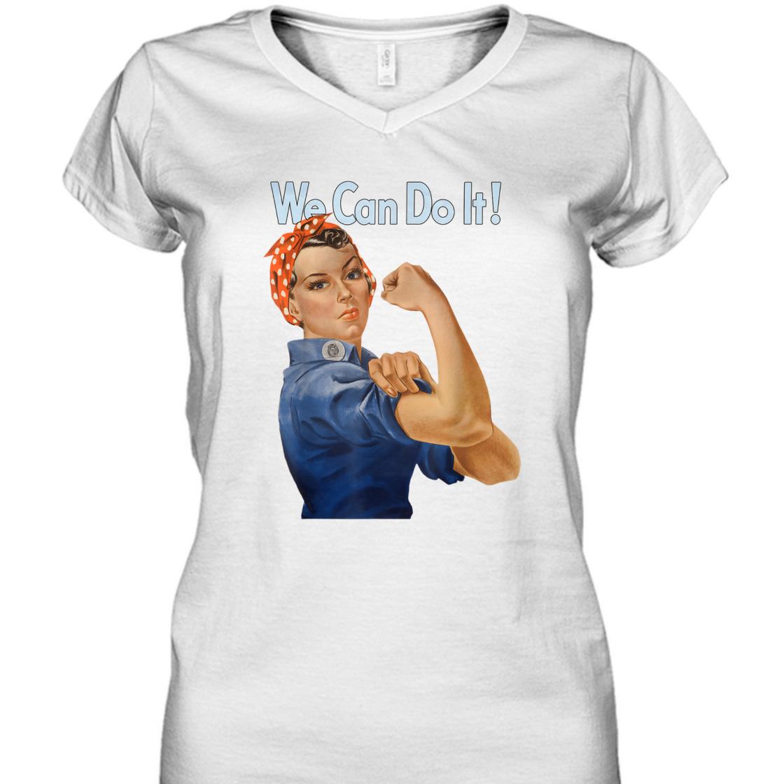 Strong Women We Can Do It Rosie The Riveter Feminist Retro T-Shirt