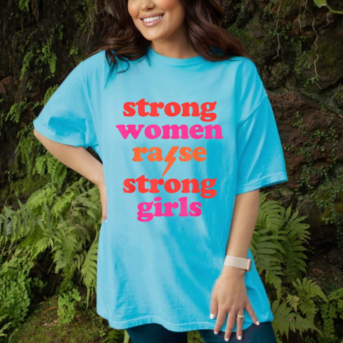 Colorful Strong Women Raise Strong Girls T-Shirt Colorful Strong Women Raise Strong Girls T-Shirt