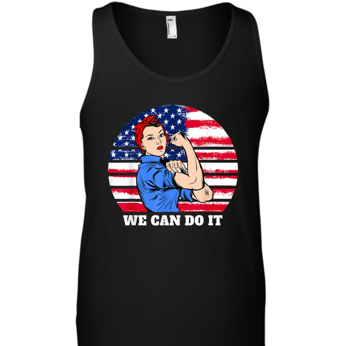 Strong Women Feminist Rosie The Riveter Patriotic T-Shirt