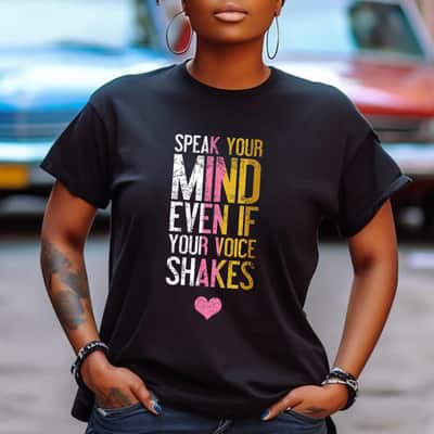 Speak Your Mind Even If Your Voice Shakes RBG Heart T-Shirt