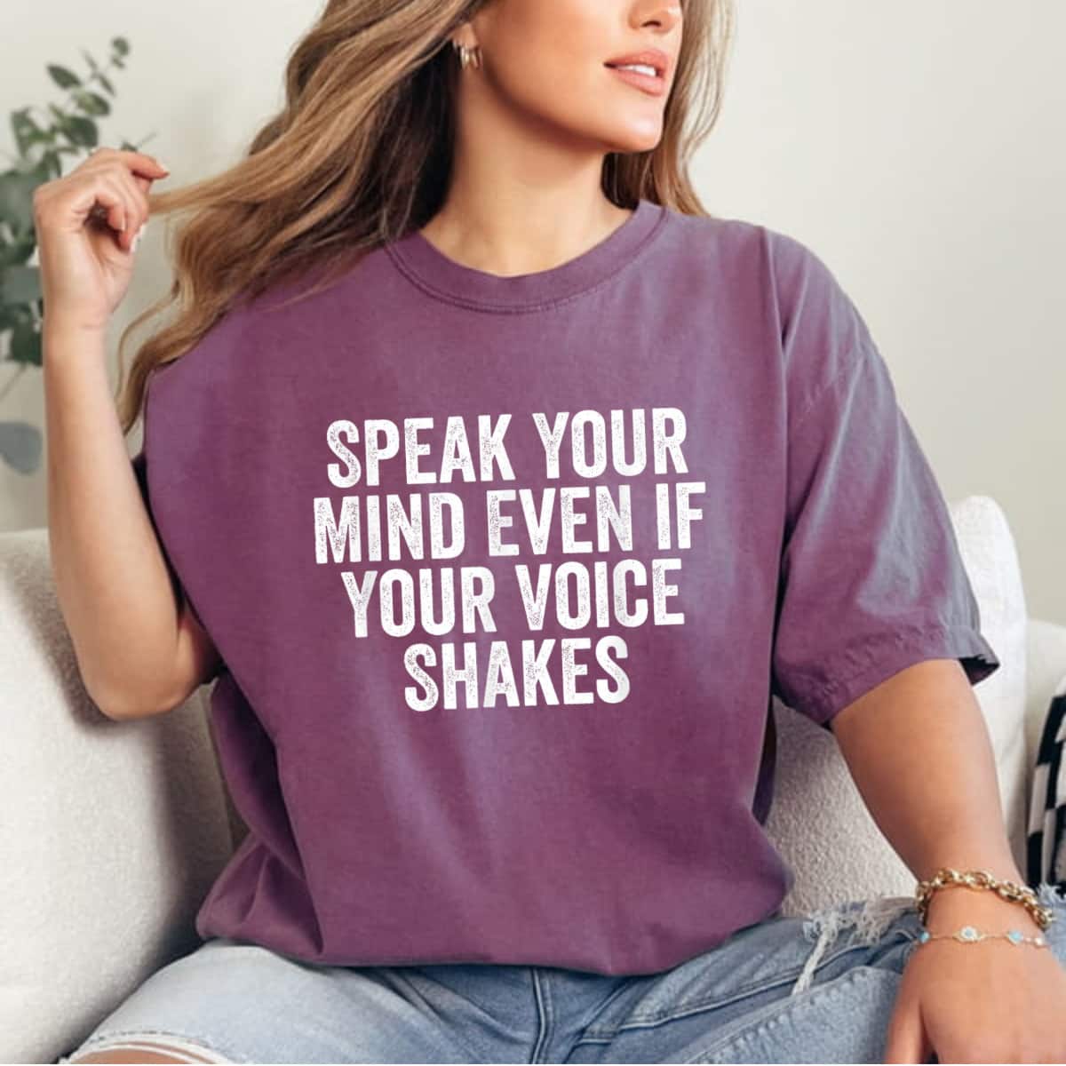 Funny Speak Your Mind Even If Your Voice Shakes T-Shirt Funny Speak Your Mind Even If Your Voice Shakes T-Shirt