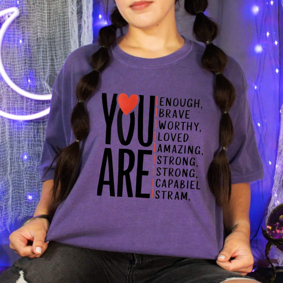 Trending Style You Are Enough Brave Worthy Loved Amazing Strong Stram Kind T-Shirt Trending Style You Are Enough Brave Worthy Loved Amazing Strong Stram Kind T-Shirt
