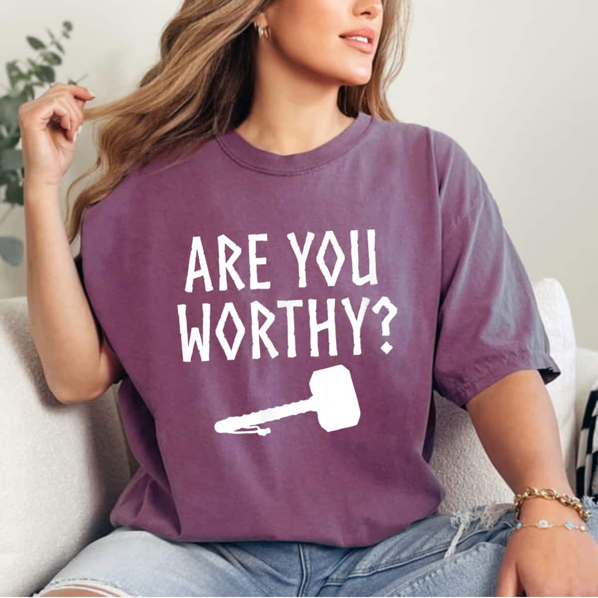 Funny Are You Worthy Thor God Of Thunder T-Shirt Funny Are You Worthy Thor God Of Thunder T-Shirt