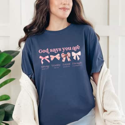 Bow Tie You Are Strong Loved Enough T-Shirt
