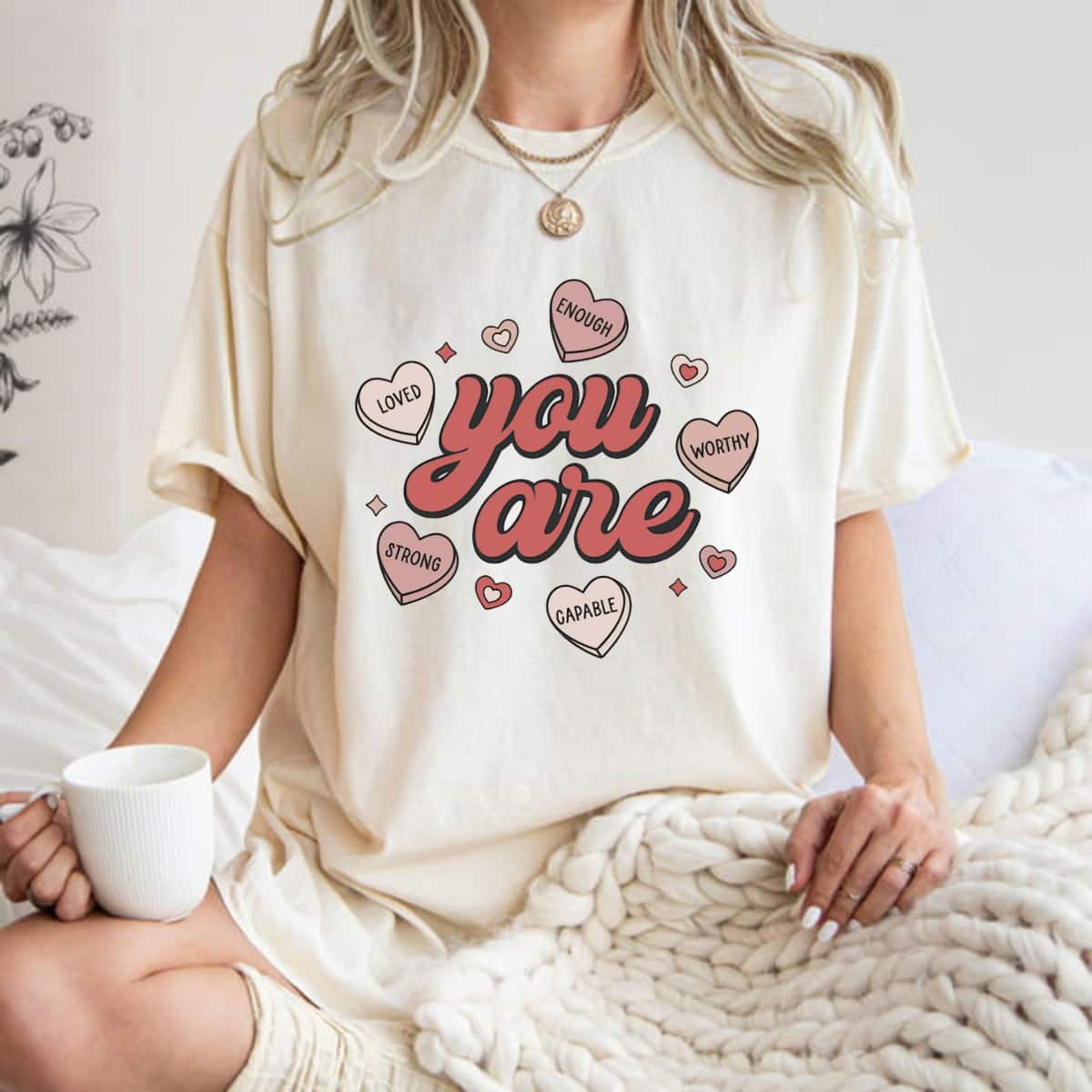 Retro Vintage Heart You Are Strong Enough T-Shirt Retro Vintage Heart You Are Strong Enough T-Shirt